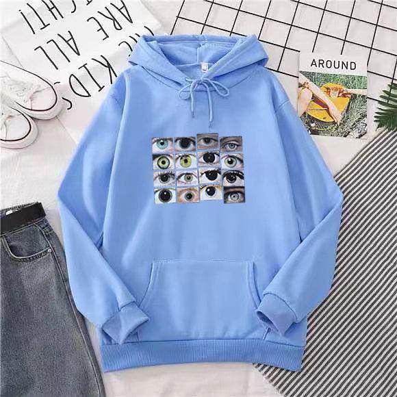 European And American Loose Long Sleeve Hoodie Plus Size Solid Color Sweatshirt - Mubimart