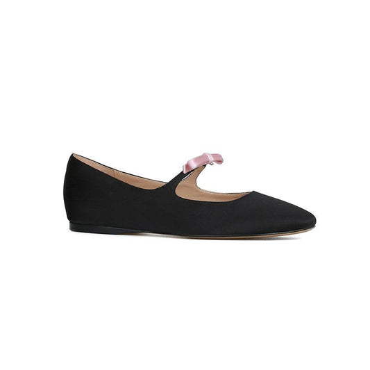 French Style Bow Low-cut Ballet Pumps Female Flat Pumps - Mubimart