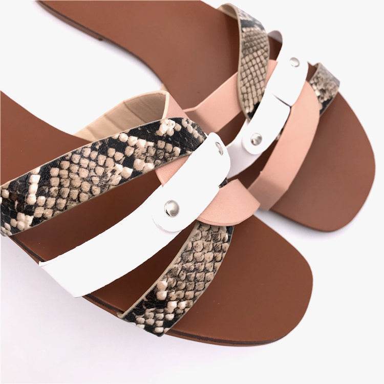 Flat bottom sandals - Mubimart