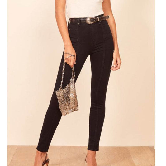Stitching slimming ladies jeans - Mubimart