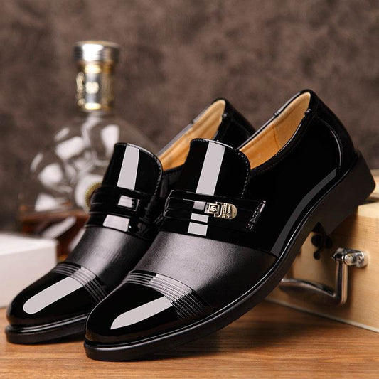 Men's business dress leather shoes - Mubimart