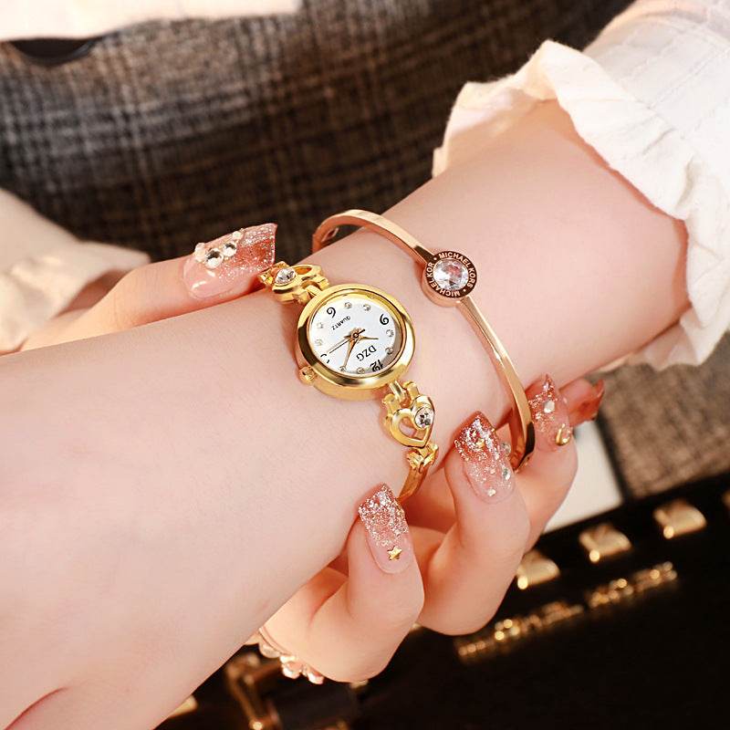 Simple Rhinestone Jewelry For Women Casual Watch - Mubimart