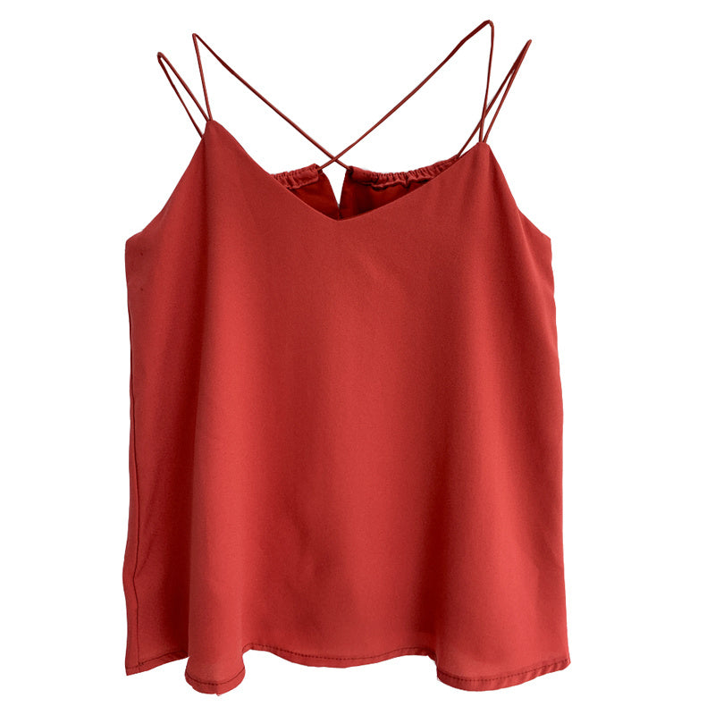 Loose chiffon camisole - Mubimart -  