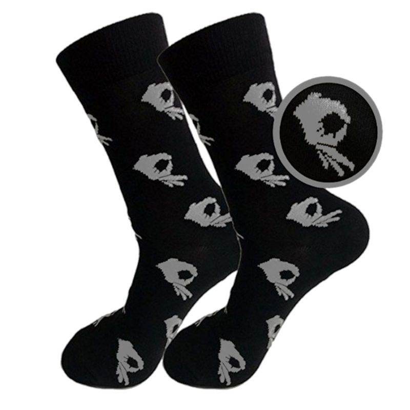 Ok gesture socks cotton socks - Mubimart