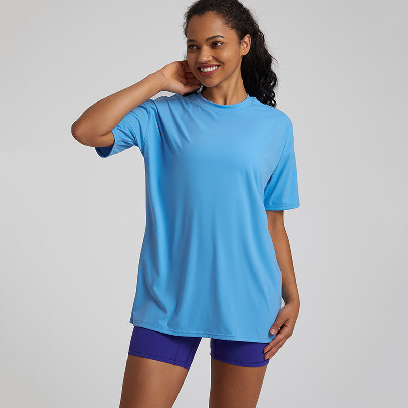 Tight Running Exercise T-shirt Workout Top - Mubimart -  