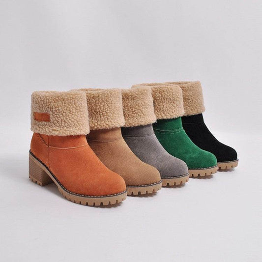 FUR ANKLE BOOTS - Mubimart