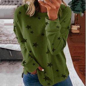 Printed stitching fashion plus size sweater - Mubimart