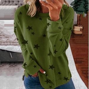 Printed stitching fashion plus size sweater