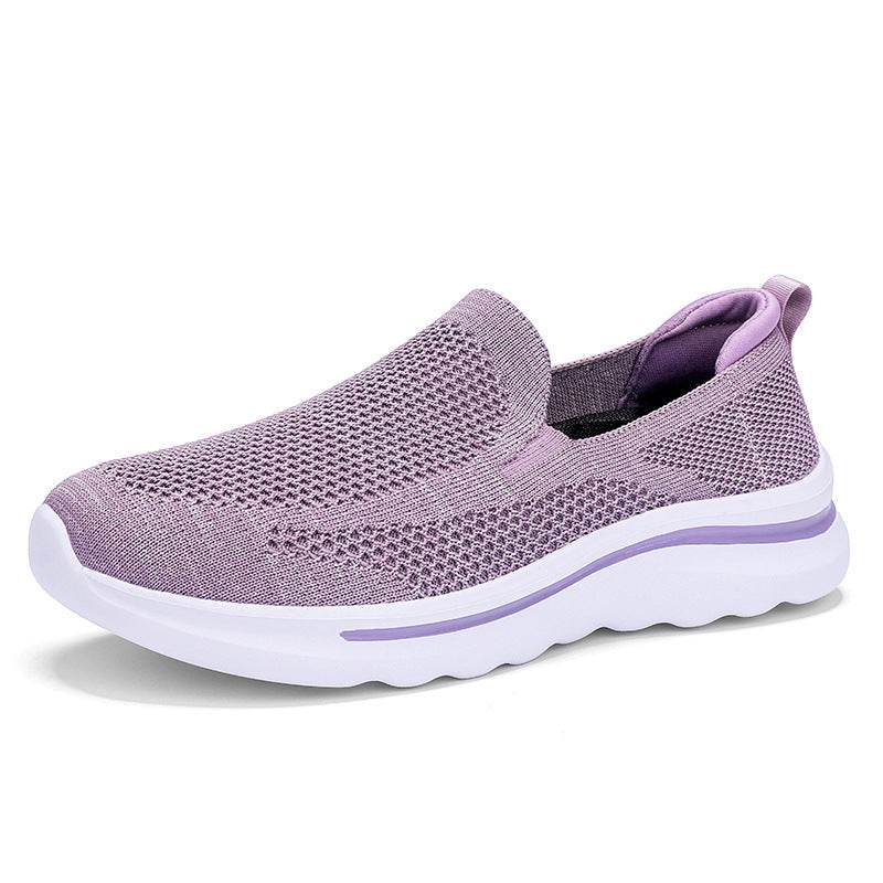 Breathable Mesh Sports Women Walking Jogging Flat Shoes - Mubimart