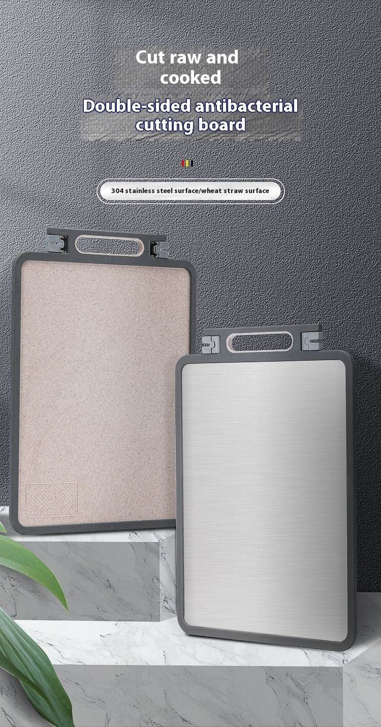 Cutting Board 304 Stainless Steel Chopping Board Kitchen Plastic Cutting Board Sharpening Double-sided Cutting Board - Mubimart