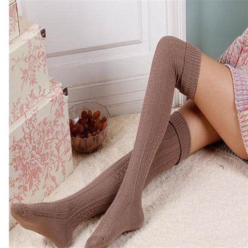 Long knee stockings high tube stockings Japanese women's socks stacked stockings thigh socks - Mubimart