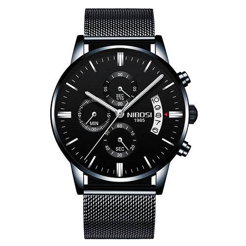 Men Watch Chronograph Sport Mens Watches Top Brand Luxury Waterproof Full Steel Quartz Gold Clock Men Relogio Masculino - Mubimart