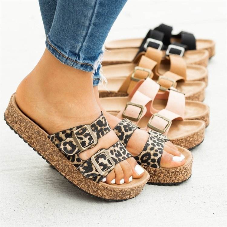 Flat sandals with flat feet - Mubimart