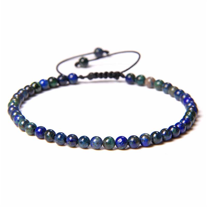 Adjustable Natural Raw Gemstone Beading Bracelet - Mubimart