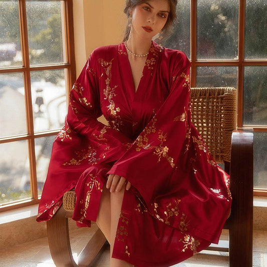 Women's Feather Nightgown Wedding - Mubimart