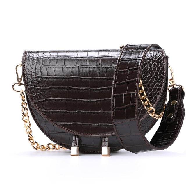 Snake pattern women shoulder bag - Mubimart