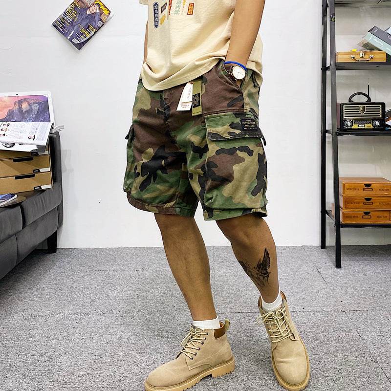 Men's Multi-pocket Camouflage Cargo Shorts - Mubimart