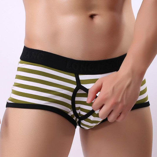 New Men's Underwear Boxer Briefs Side Opening Boxer Briefs - Mubimart