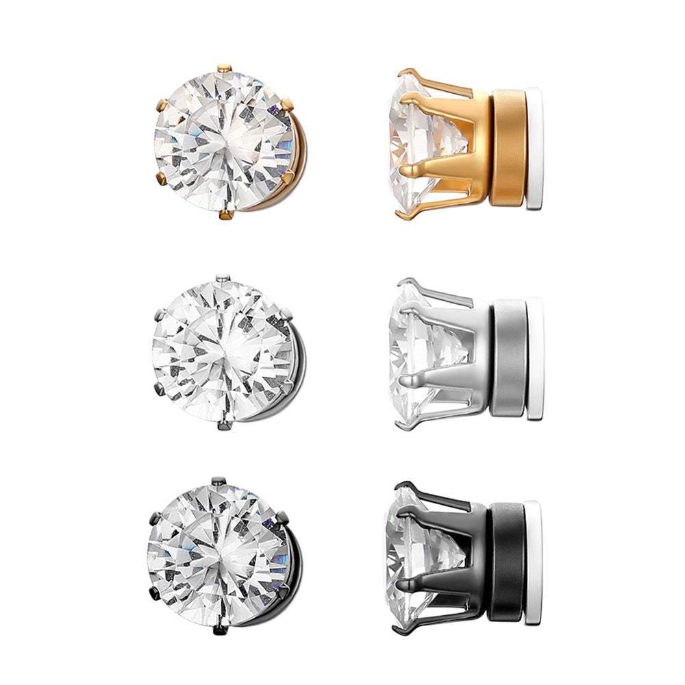 Stainless Steel Stud Earrings For Men Women Unisex - Mubimart