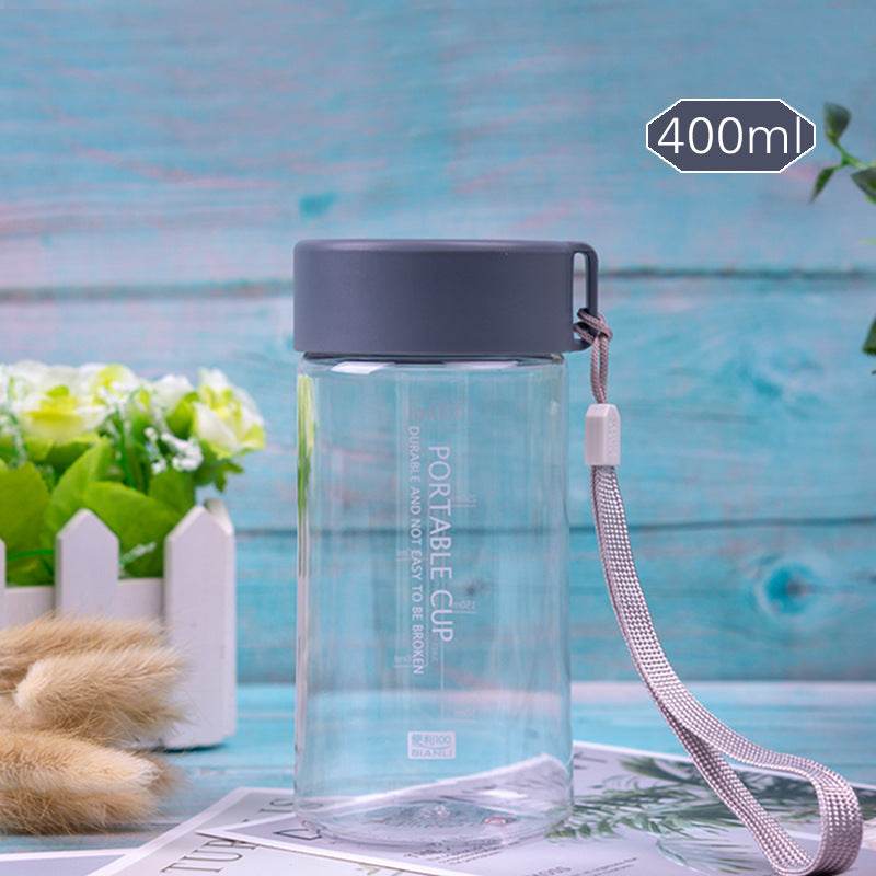 Mini Plastic Cup Water Cup Cute Portable Accompanying Cup With Rope - Mubimart