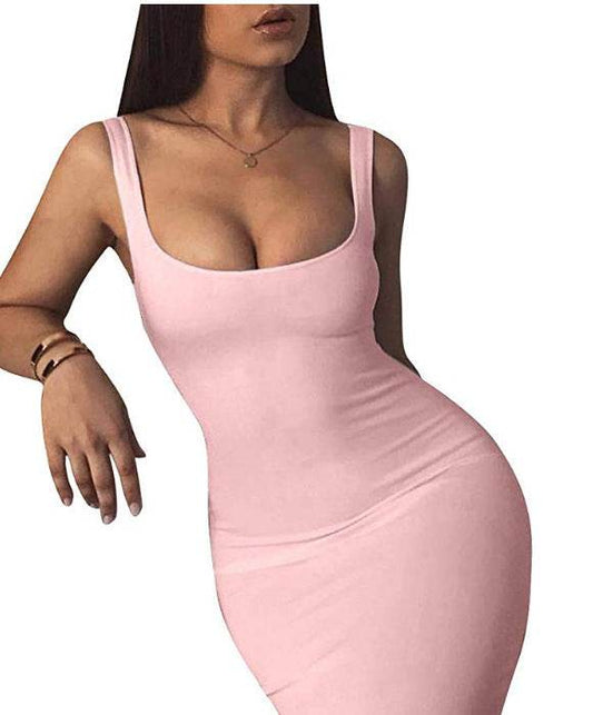 Womens Sexy Bodycon Tank Dress Sleeveless - Mubimart