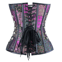 Court Corset Steel Rib Punk Corset - Mubimart -  