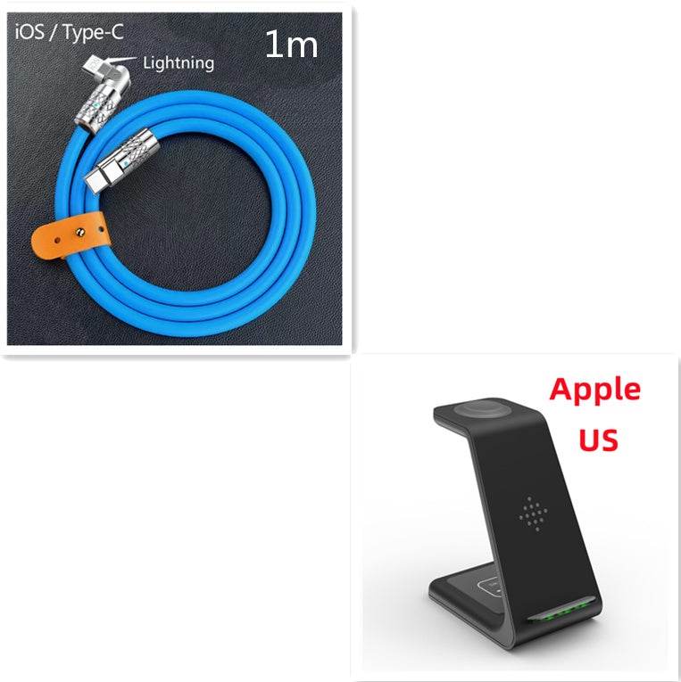 3 In 1 Fast Charging Station Wireless Charger Stand Wireless Quick Charge Dock For Phone Holder - Mubimart