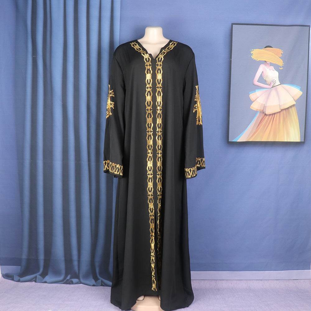 Ethnic Style Plus Size Dress Middle East Muslim Style Robe - Mubimart