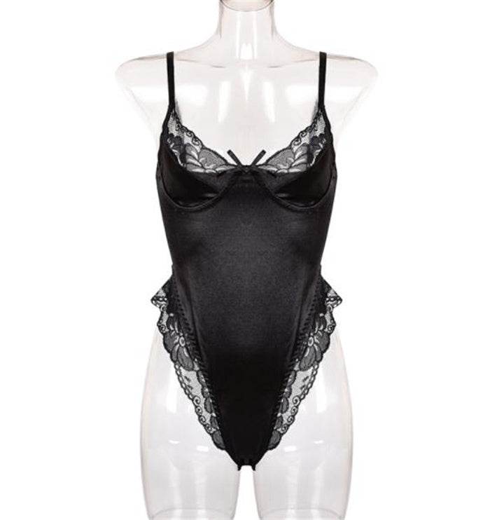 Lace sexy bodysuit - Mubimart