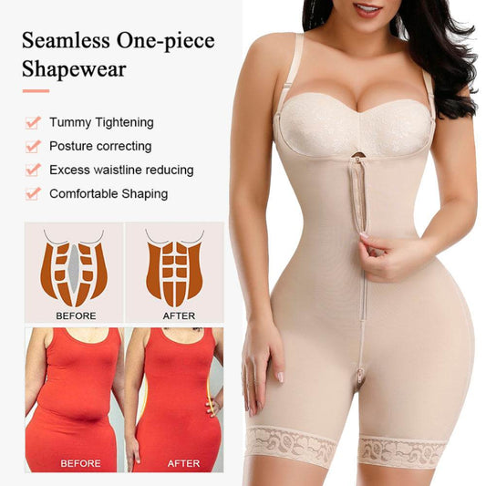 Stretch Mesh Shapewear Pants Zipper - Mubimart