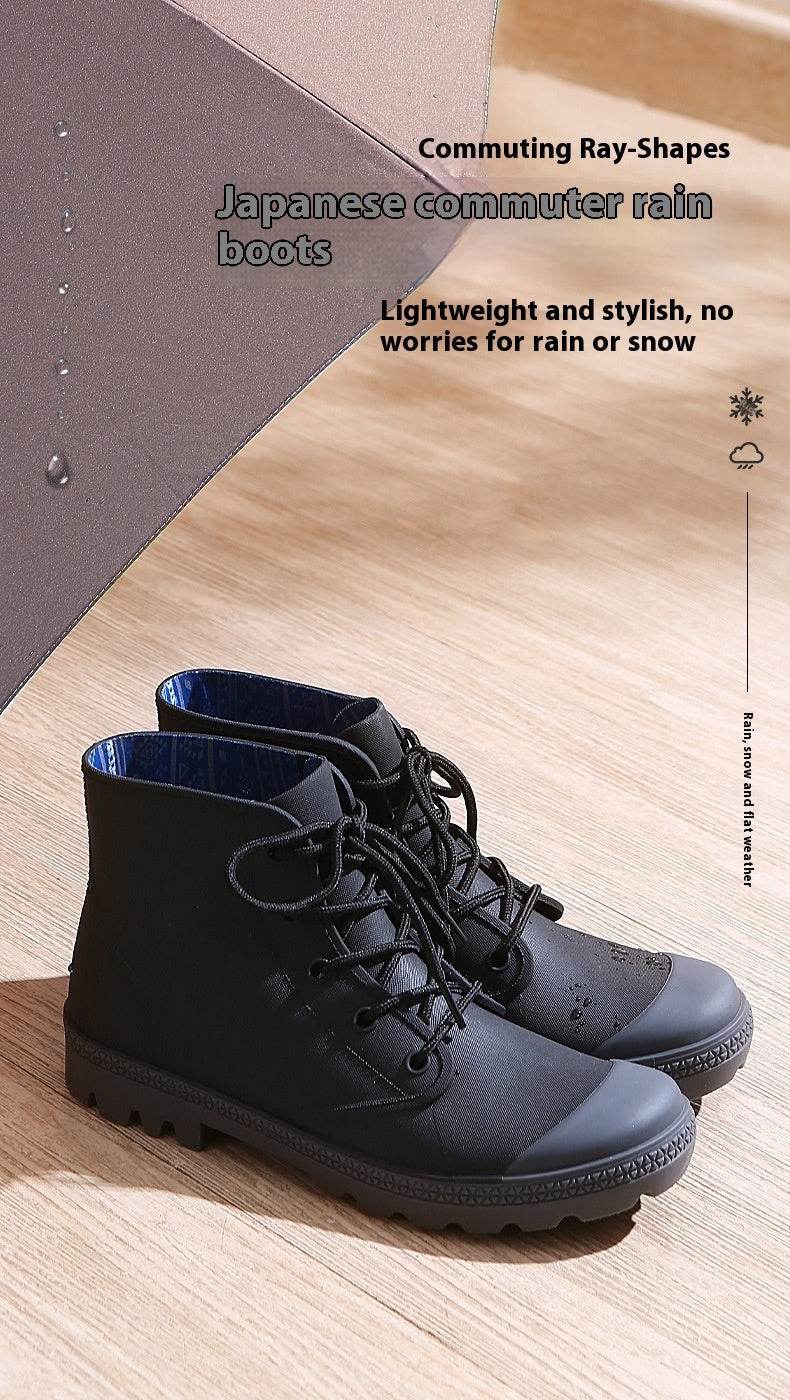 Rain Waterproof Rubber Short Boots - Mubimart