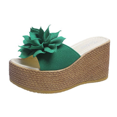 Women's Wedge Heel Flower Muffin Heel Flat Sandals