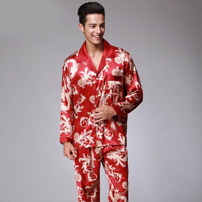 Men's short-sleeved trousers pajama set - Mubimart