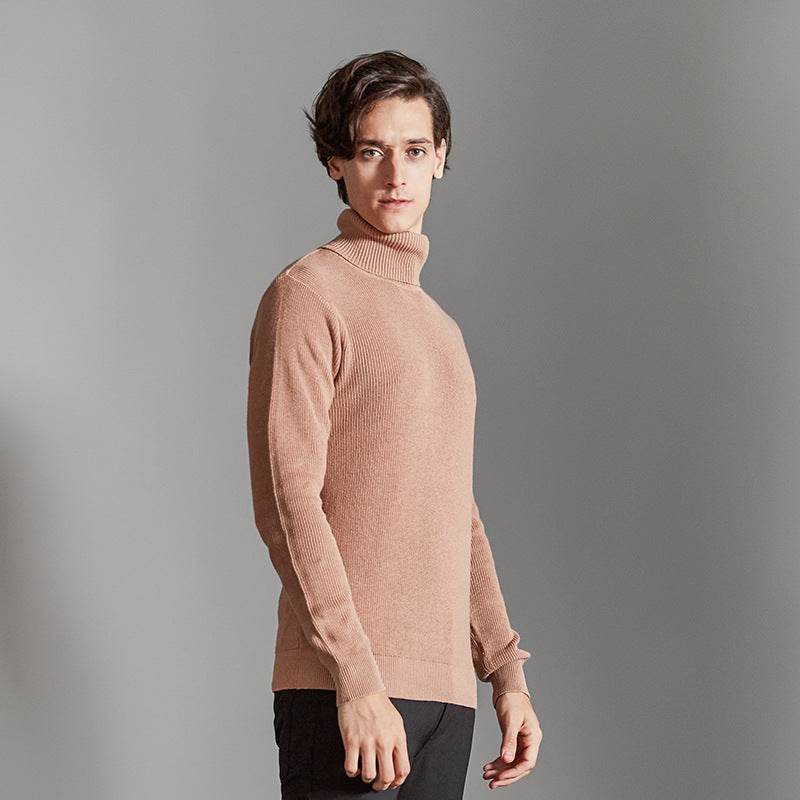 Mens bottoming shirt knitted sweater pullover Autumn - Mubimart