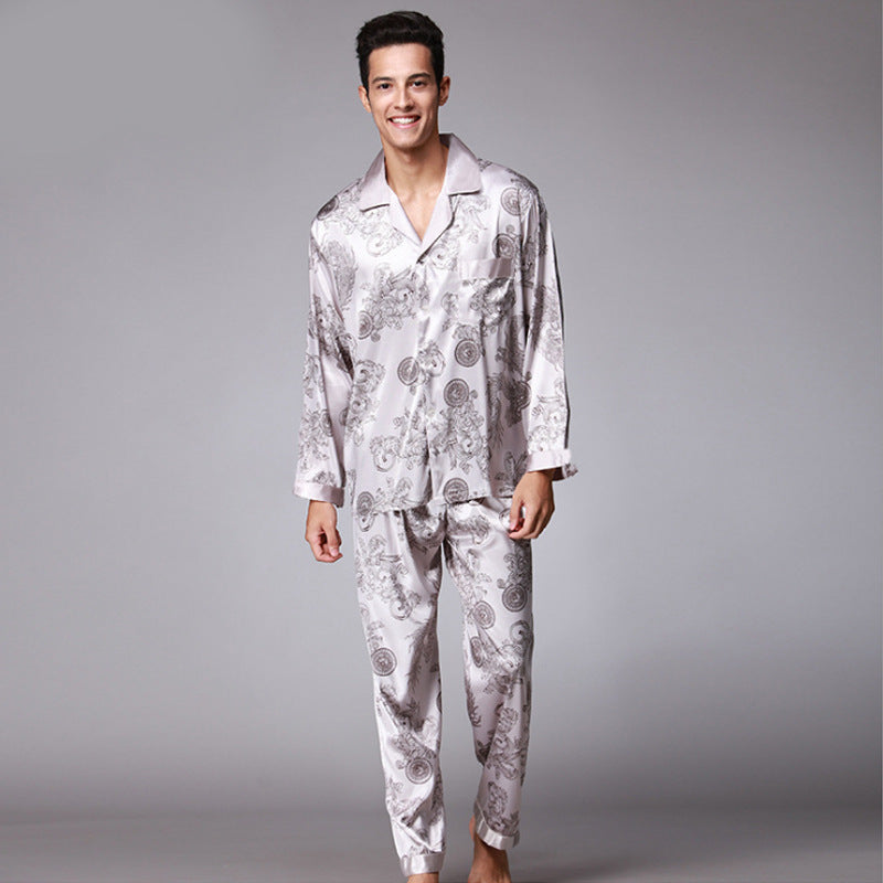 Men's short-sleeved trousers pajama set - Mubimart -  