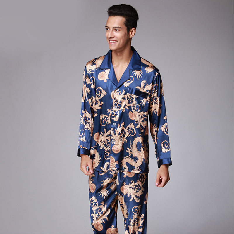 Men's short-sleeved trousers pajama set - Mubimart -  