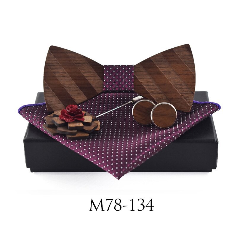 Wooden bow tie bow