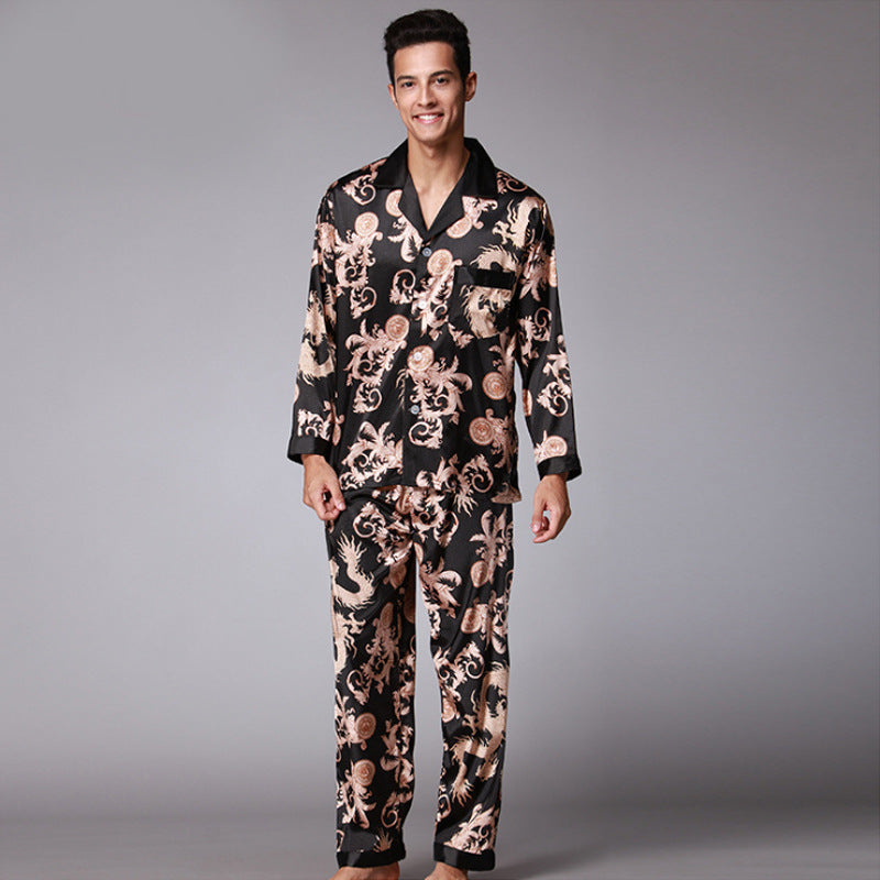 Men's short-sleeved trousers pajama set - Mubimart -  