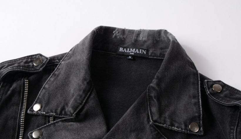 Denim jacket black denim jacket - Mubimart