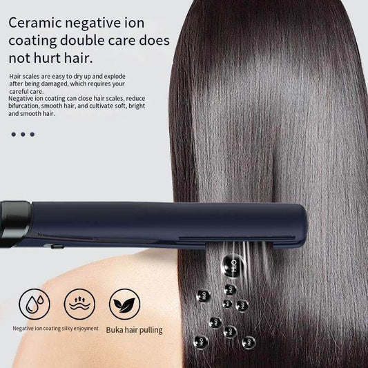 New Hair Curler And Straightener Dual-use Electric Heating Hair Straightener - Mubimart