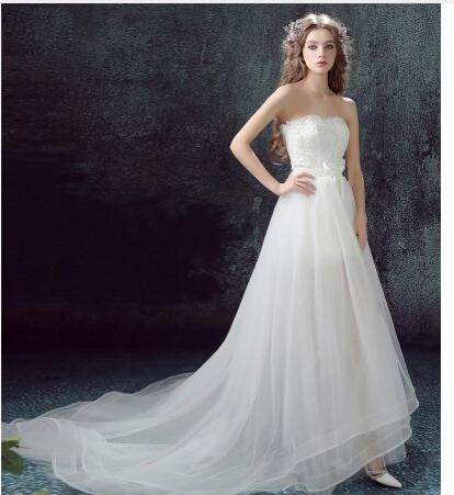 Sexy Detachable Skirt Mermaid Tulle Lace Appliques Short Wedding Dress New Wedding Dresses - Mubimart