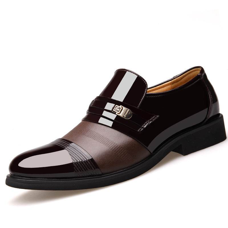 Men's business dress leather shoes - Mubimart