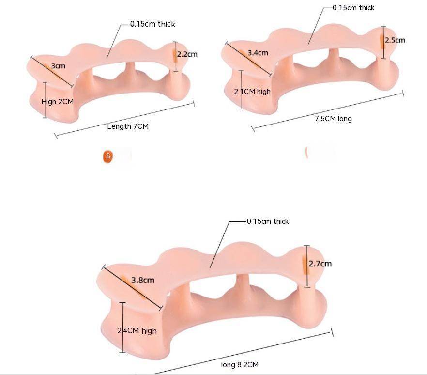 Three-hole Silicone Hallux Valgus Toe Separator Brace - Mubimart