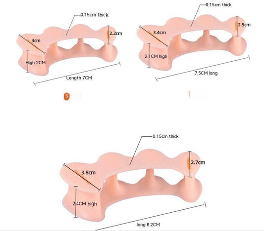 Three-hole Silicone Hallux Valgus Toe Separator Brace - Mubimart