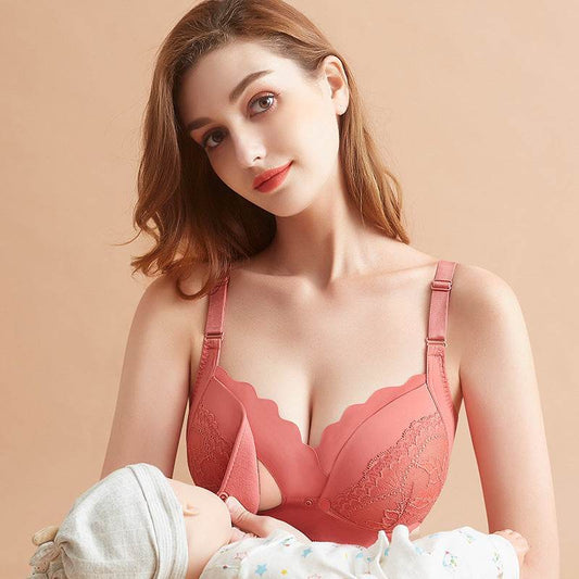 Thin Push Up Breathable Breast Milk Bra - Mubimart