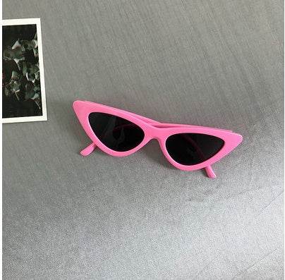 Korean version of the retro retro Harajuku cat eye sunglasses female triangle hip hop European and American net red sunglasses female ins glasses - Mubimart
