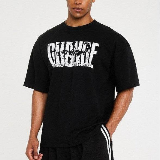 Men's Workout Exercise T-shirt Summer Cotton American Style - Mubimart