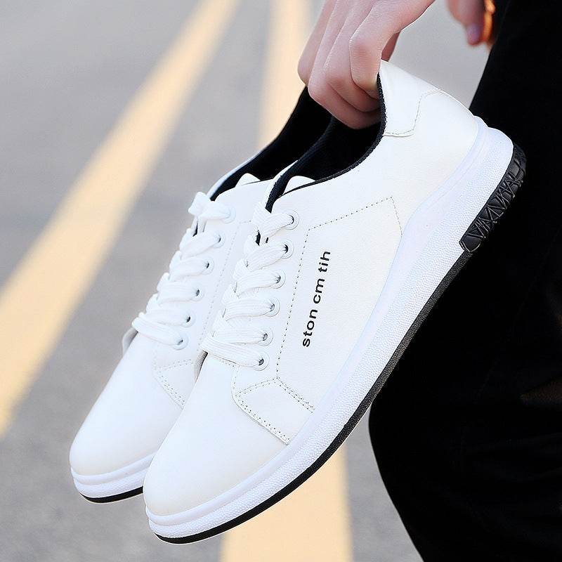 new boutique Mens Casual Shoes shoes lace shoes Korean white shoes wholesale fashion - Mubimart