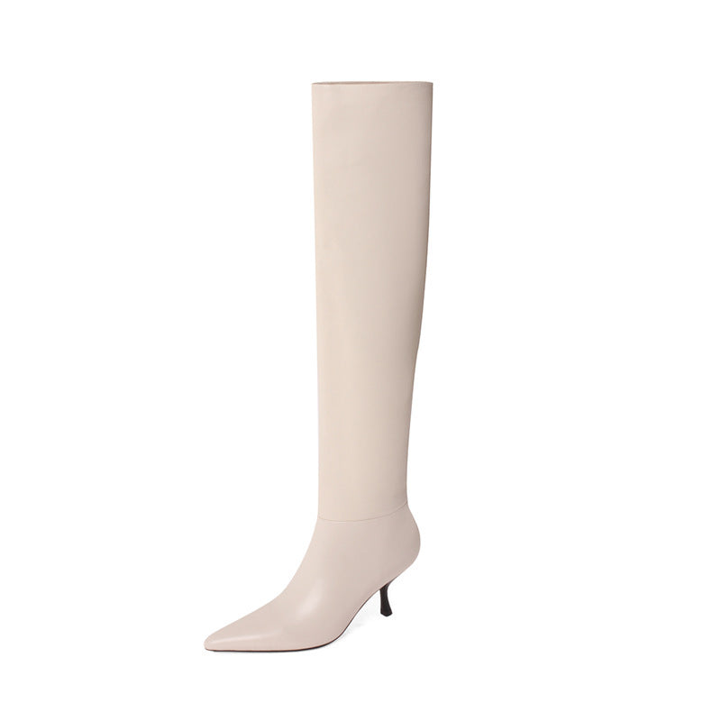 Over the knee pointed toe stiletto boots