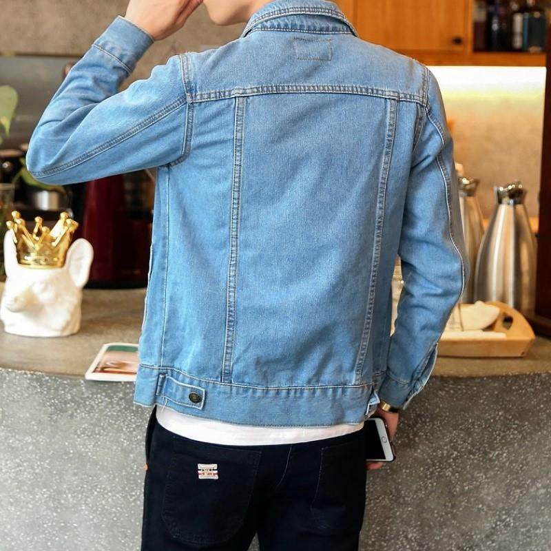 Denim Jacket Lovers Motorcycle Trendy Youth Denim Jacket - Mubimart